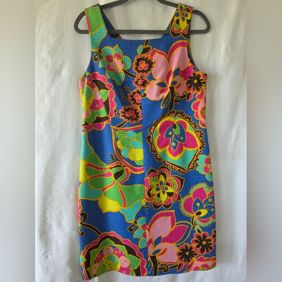 Lilly Pulitzer Textured Fabric Shift Ineclectic Design Pattern. Sz 10 $49, - Picture 1 of 6